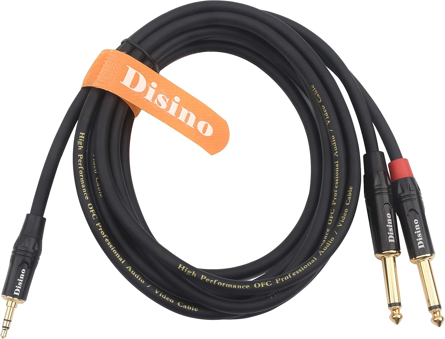 1/8 Inch TRS Stereo to Dual 1/4 inch TS Mono Y-Splitter Cable 3.5mm Aux Mini Jack Stereo Breakout Cable Path Cords - 6 feet - Image 2