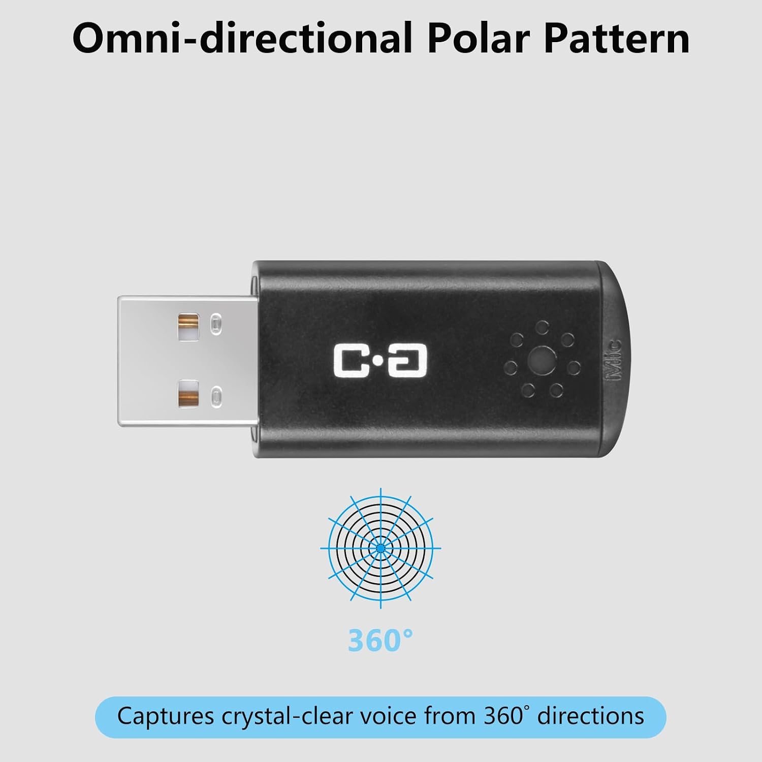 Mini USB Microphone for Laptop & Desktop, Plug-and-Play | High-Sensitivity USB Mic for Clear Voice Pickup, Compact and Portable, Ideal for Work and Study - Image 5