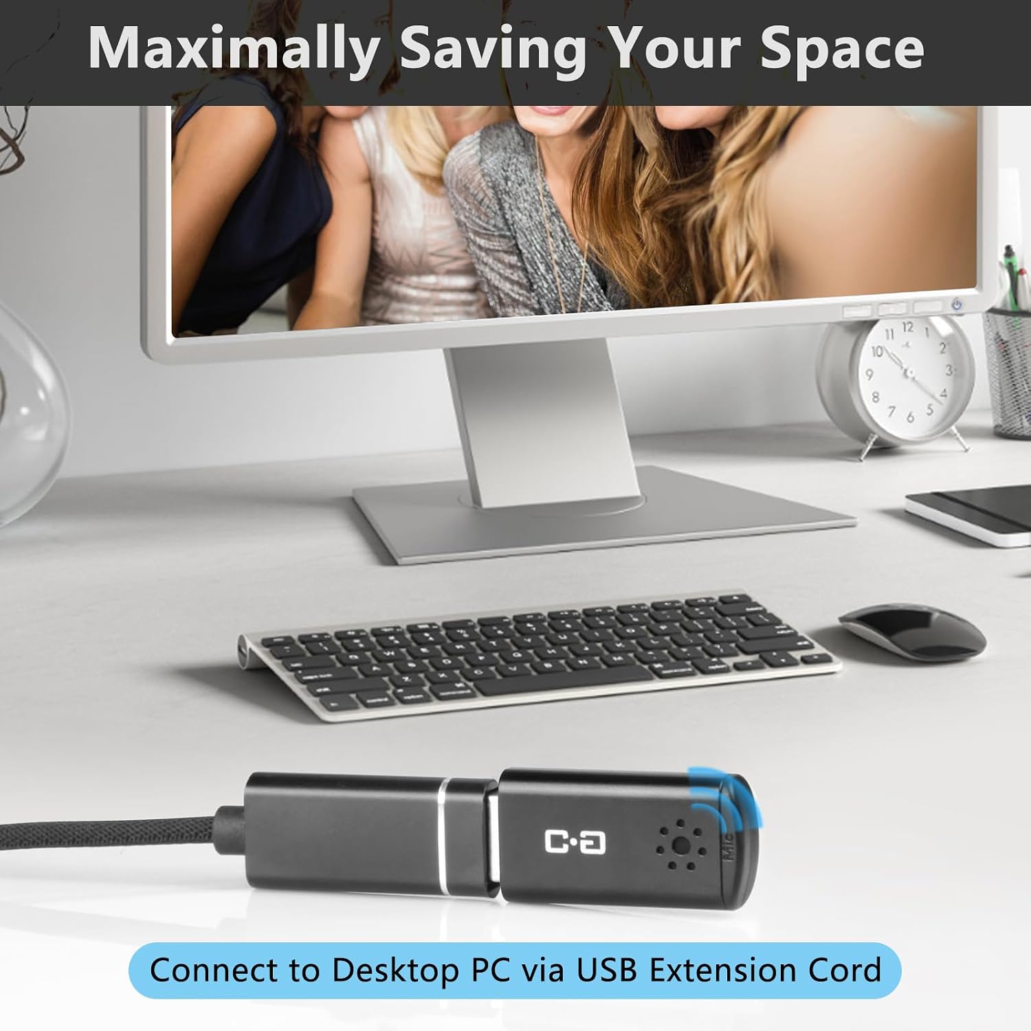 Mini USB Microphone for Laptop & Desktop, Plug-and-Play | High-Sensitivity USB Mic for Clear Voice Pickup, Compact and Portable, Ideal for Work and Study - Image 6
