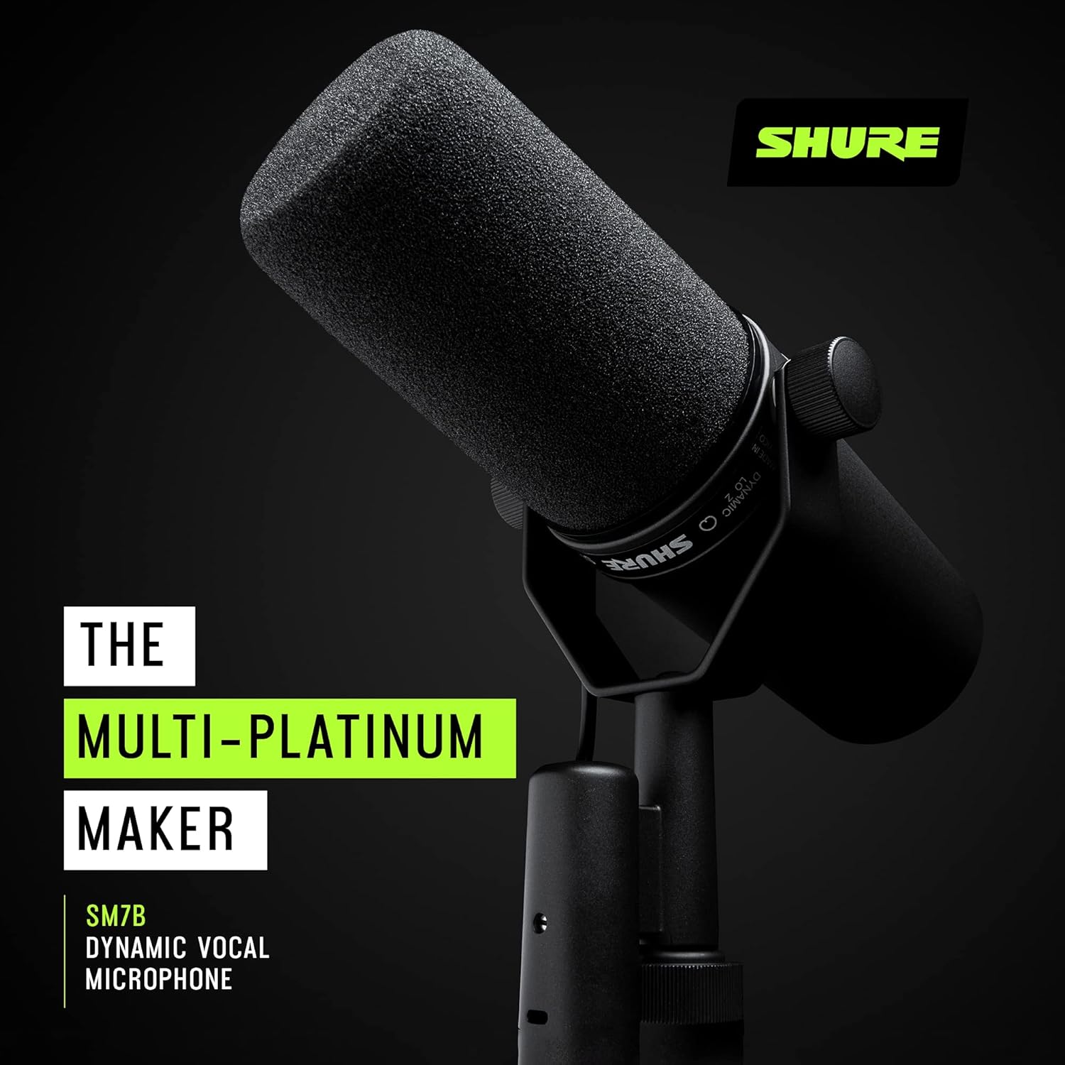 Shure SM7B Dynamic Vocal Microphone for Podcasting & Streaming | XLR studio dynamic mic for broadcast, podcast, recording, gaming and streaming; smooth warm vocals, rugged build - Image 7
